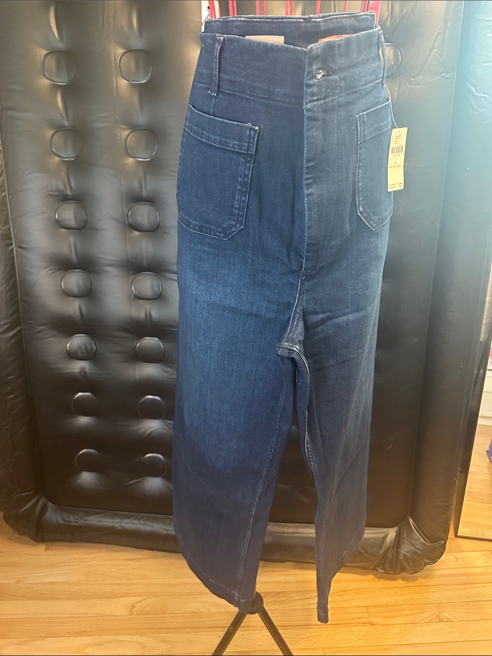 Pilcro High-Rise Wide-Leg Jeans – Dark Indigo